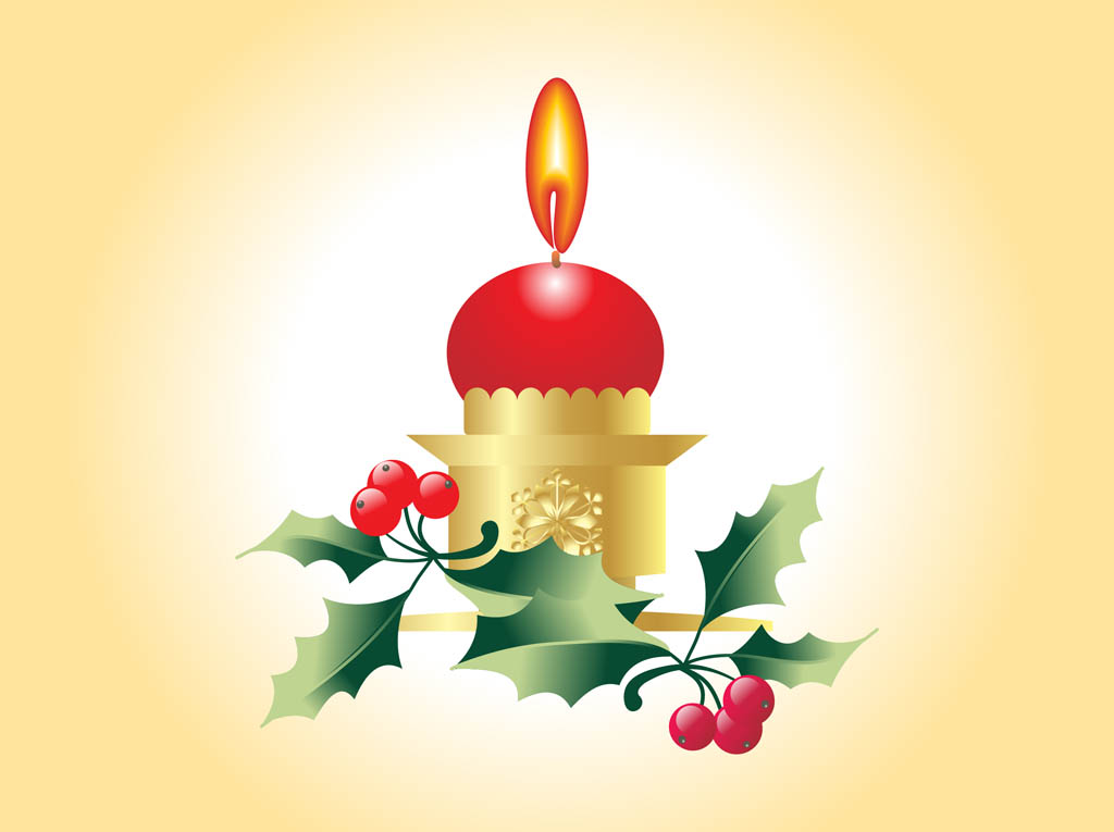 Christmas Candle Vector