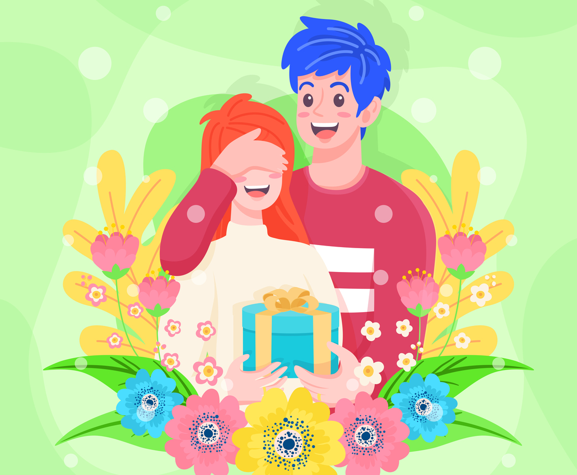 Husband Surprise His Wife with Gift and Love