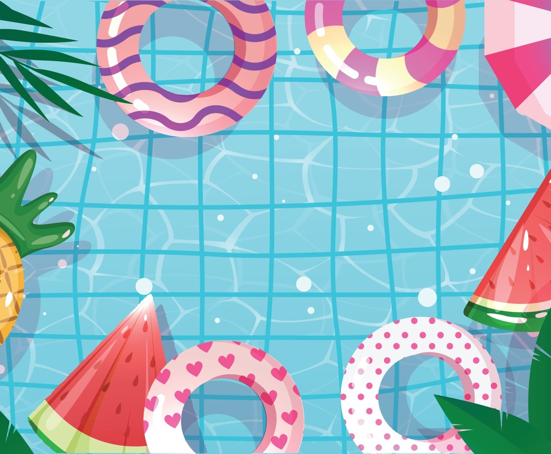 Summer Time Swimming Pool Top View