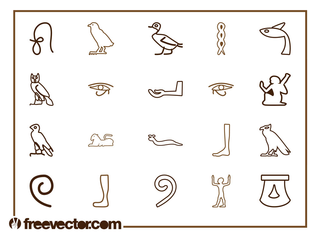 Egyptian Symbols Graphics Set