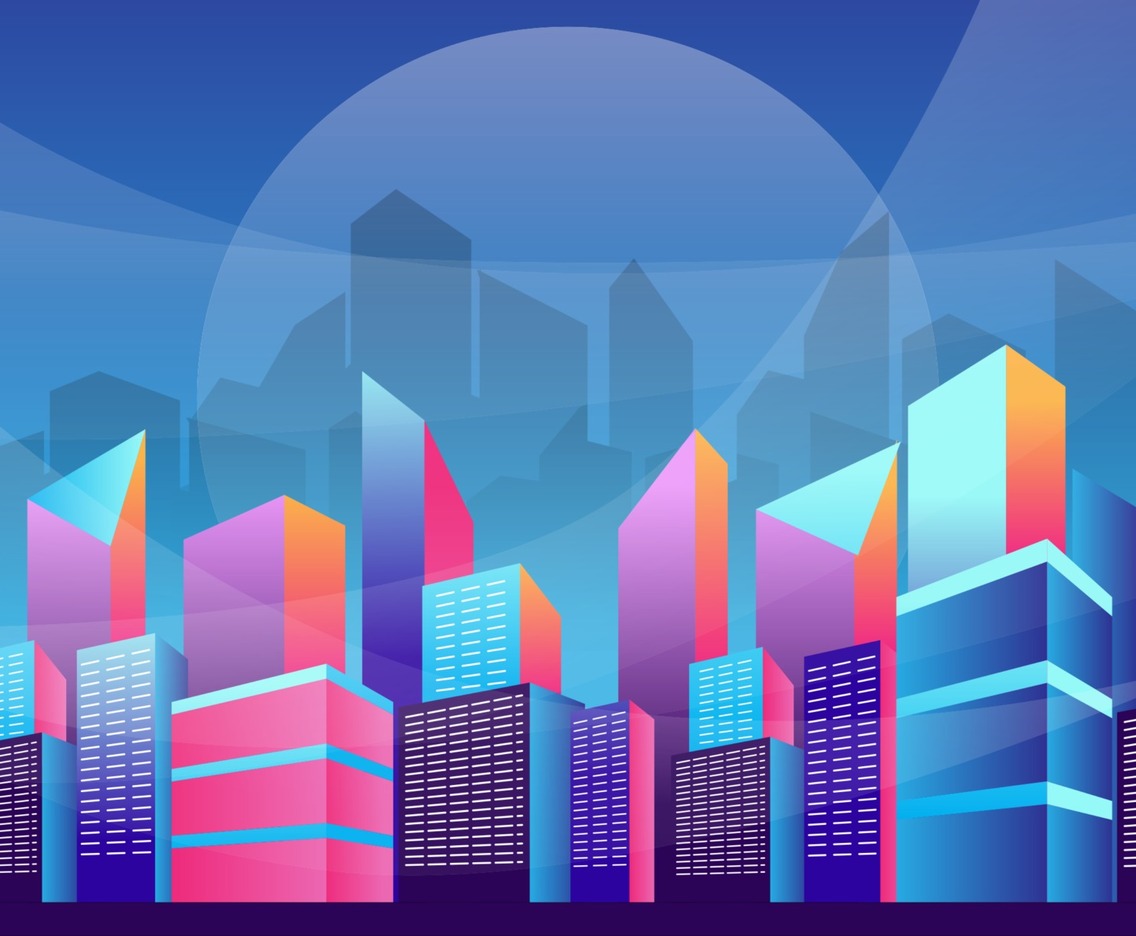 Modern City Skycrapers Background
