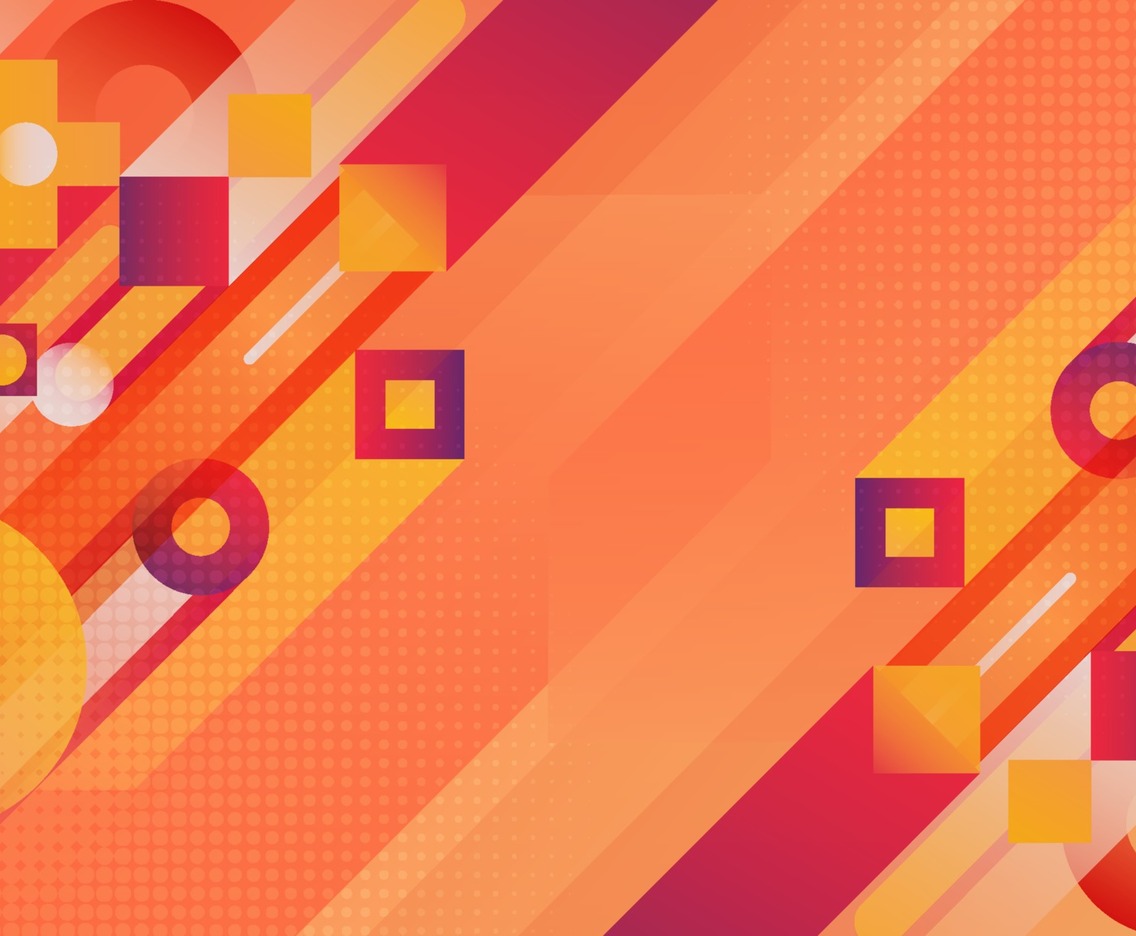 Creative Abstract Overlapping Geometric Orange Red