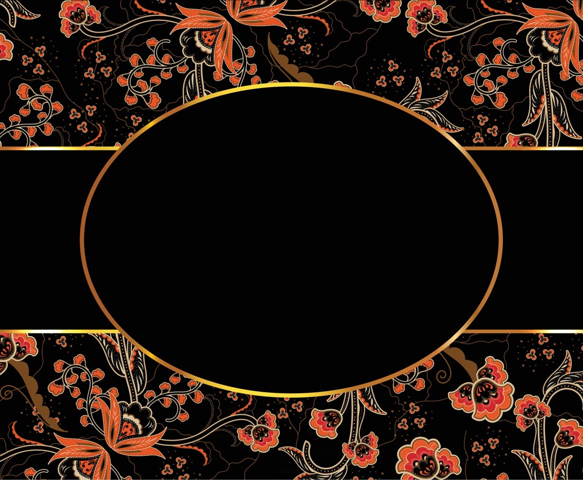 Elegant Batik with Shades of Black and Orange