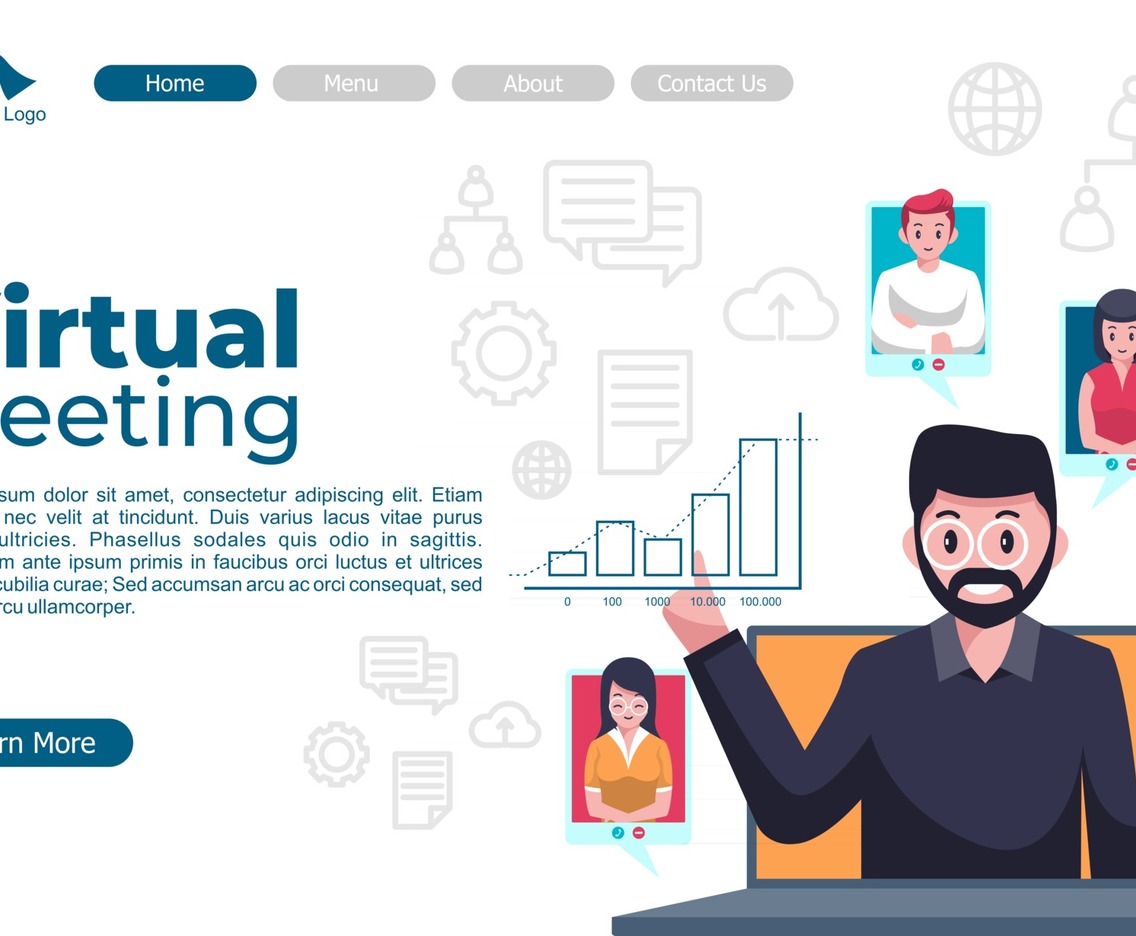 Online Virtual Meeting Landing Page