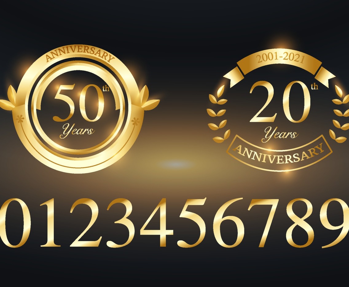 Elegant Golden Anniversary Template