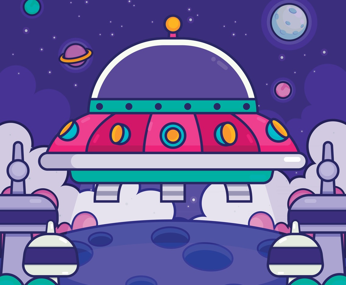 Flying UFO Spaceship