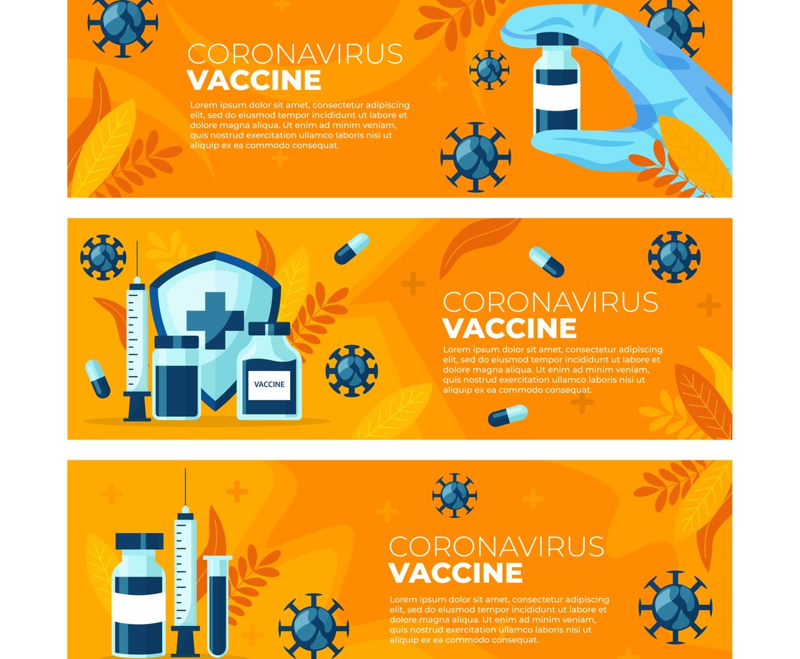 Coronavirus Vaccine Banner Set