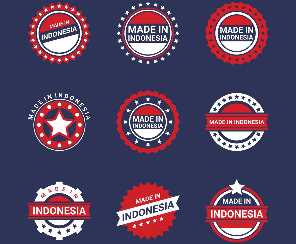 Made in Indonesia Badge Set