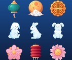 Mid Autumn Festival Icon Set