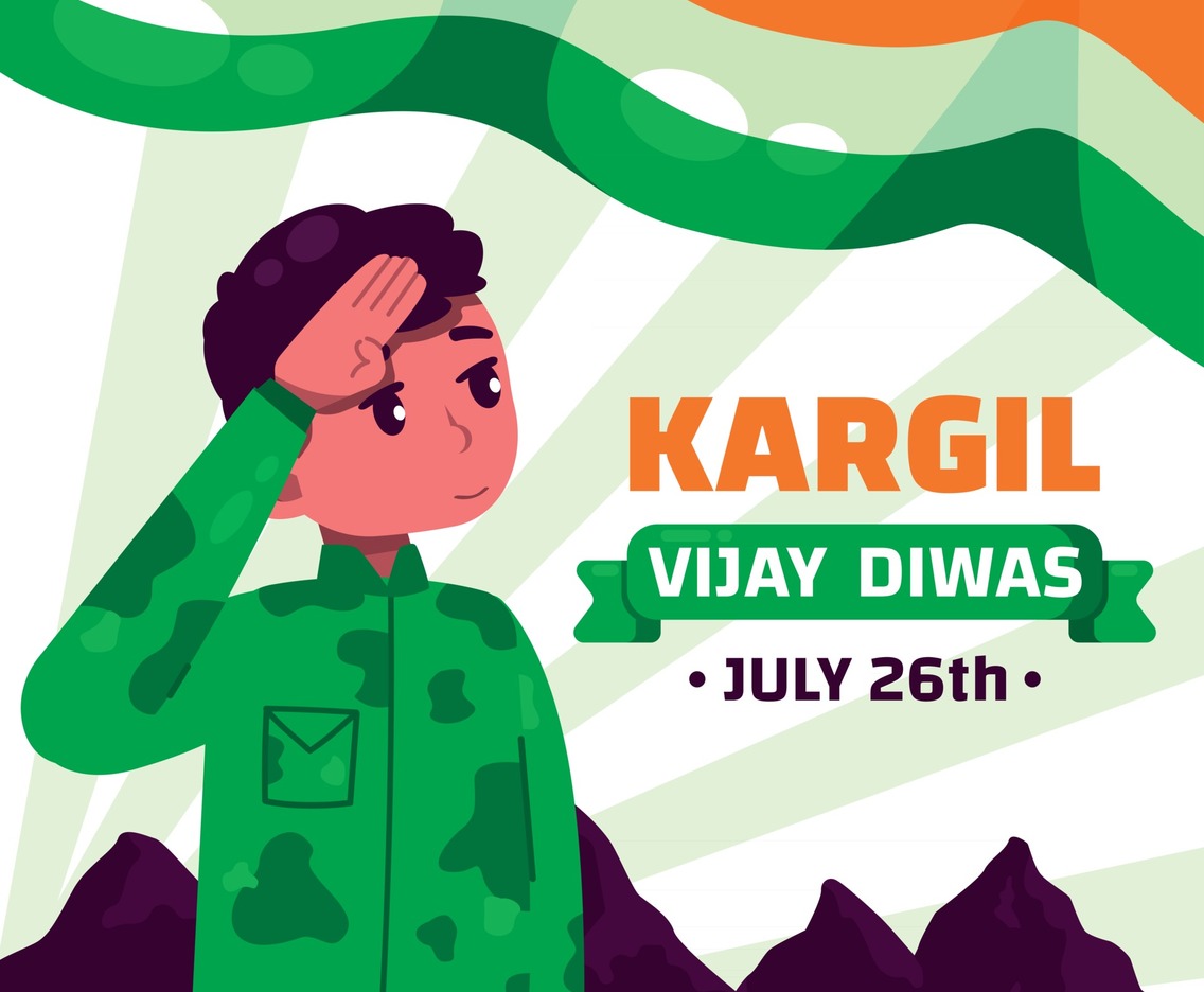 Kargil Vijay Diwas Greeting with Indian Soldier