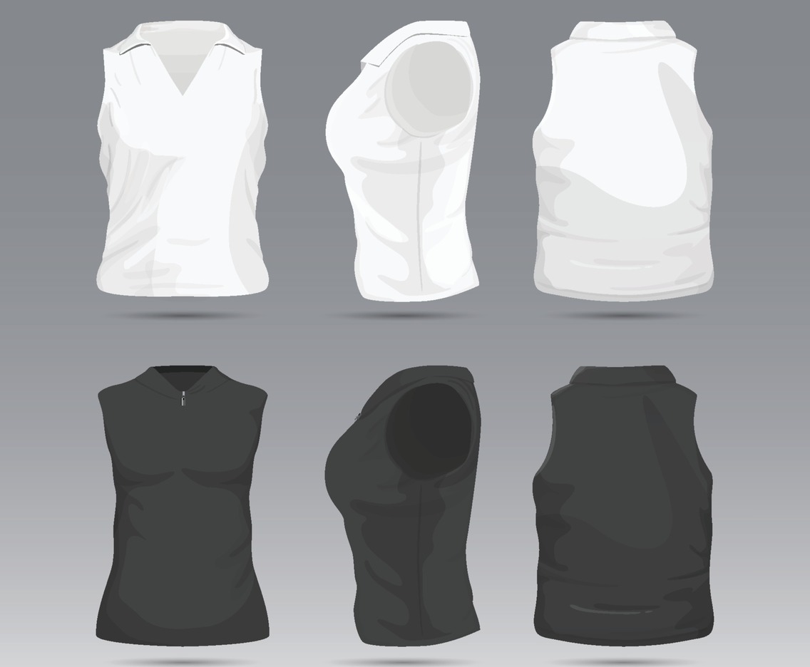 Golf Slim Fit Sleeveless Women Polo Shirt Template