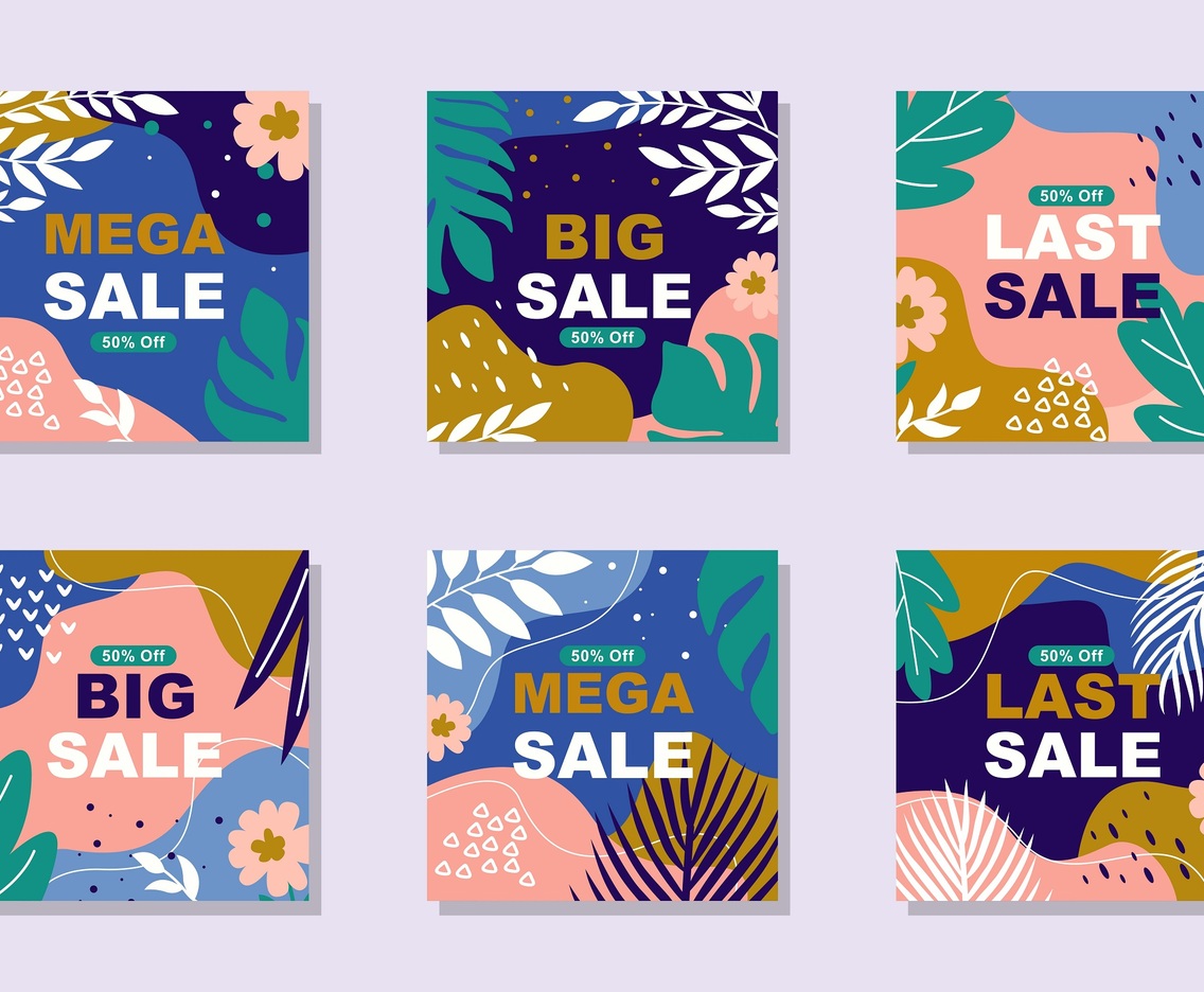 Social Media Template Set for Sales