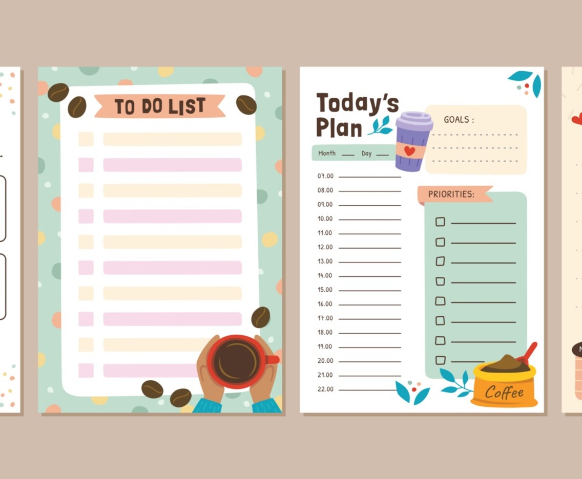 Coffee Theme Bullet Journal Template