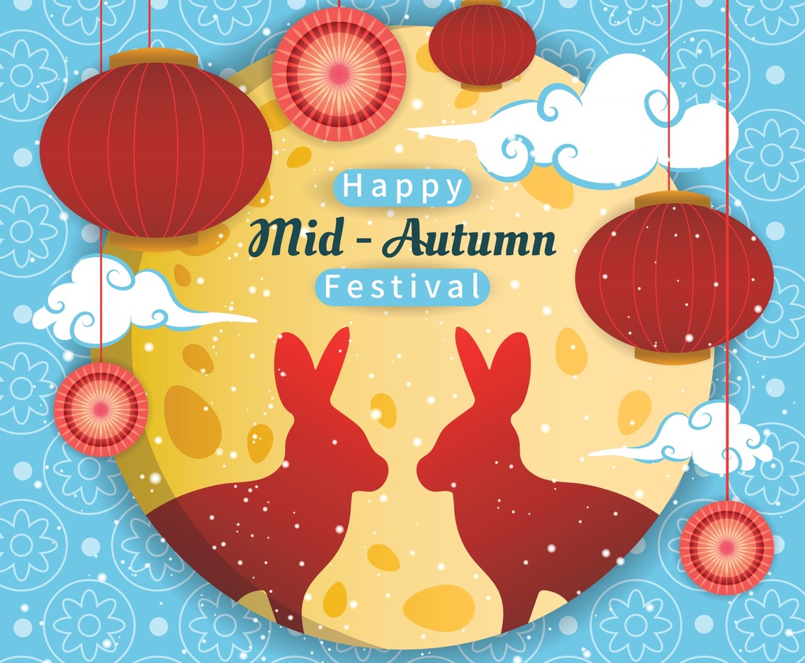 Happy Mid Autumn Festival Background Template