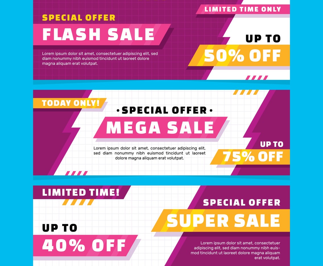 Set of Promotion Sale Banner