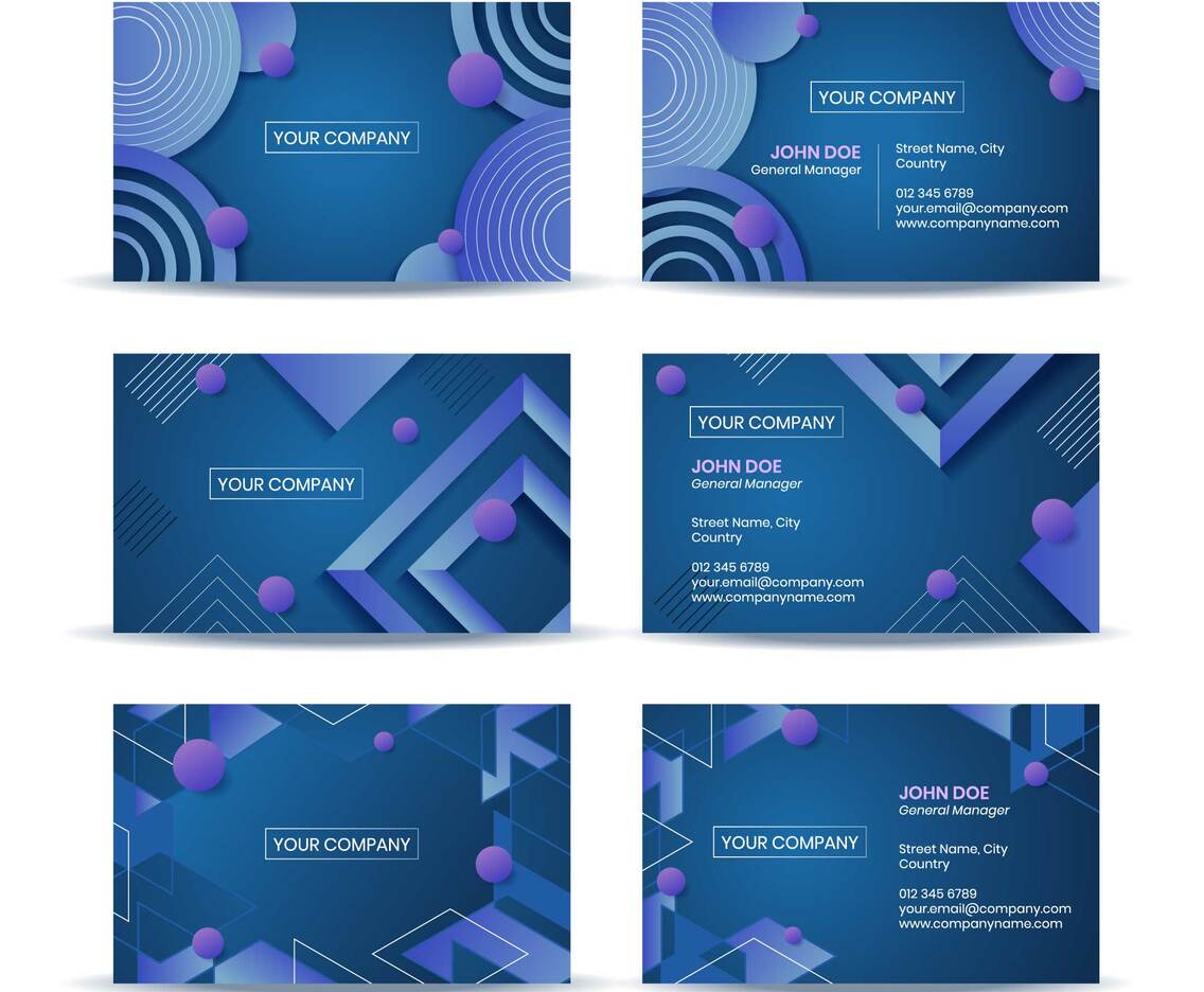 modern business card collection