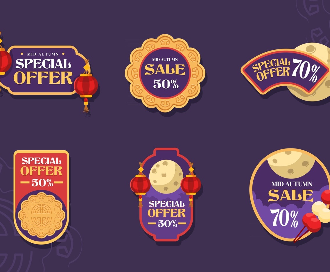 Mid Autumn Wonderful Special Offer Badges