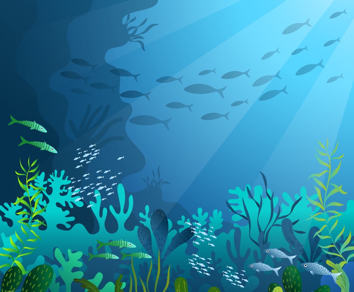 Ocean Diving Illustration