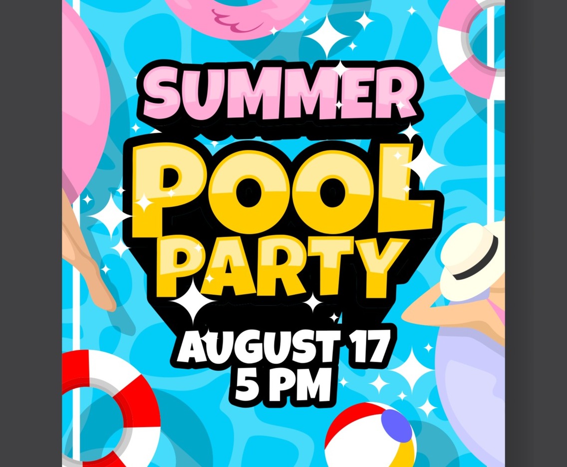 Summer Pool Party Poster Template