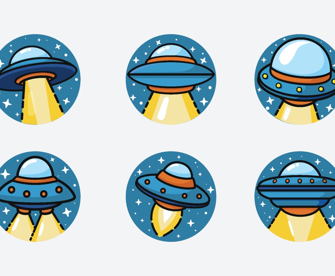 UFO Shape in Circle Icon