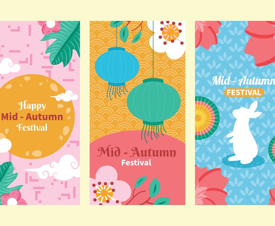 Mid Autumn Festival Banner Set