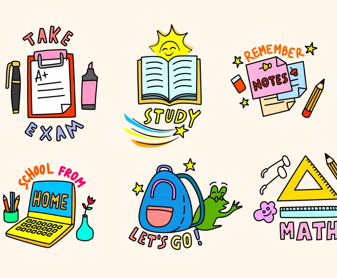 School Supplies Badge Collection
