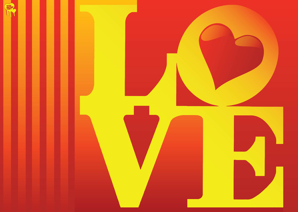 Love Card Vector Design
