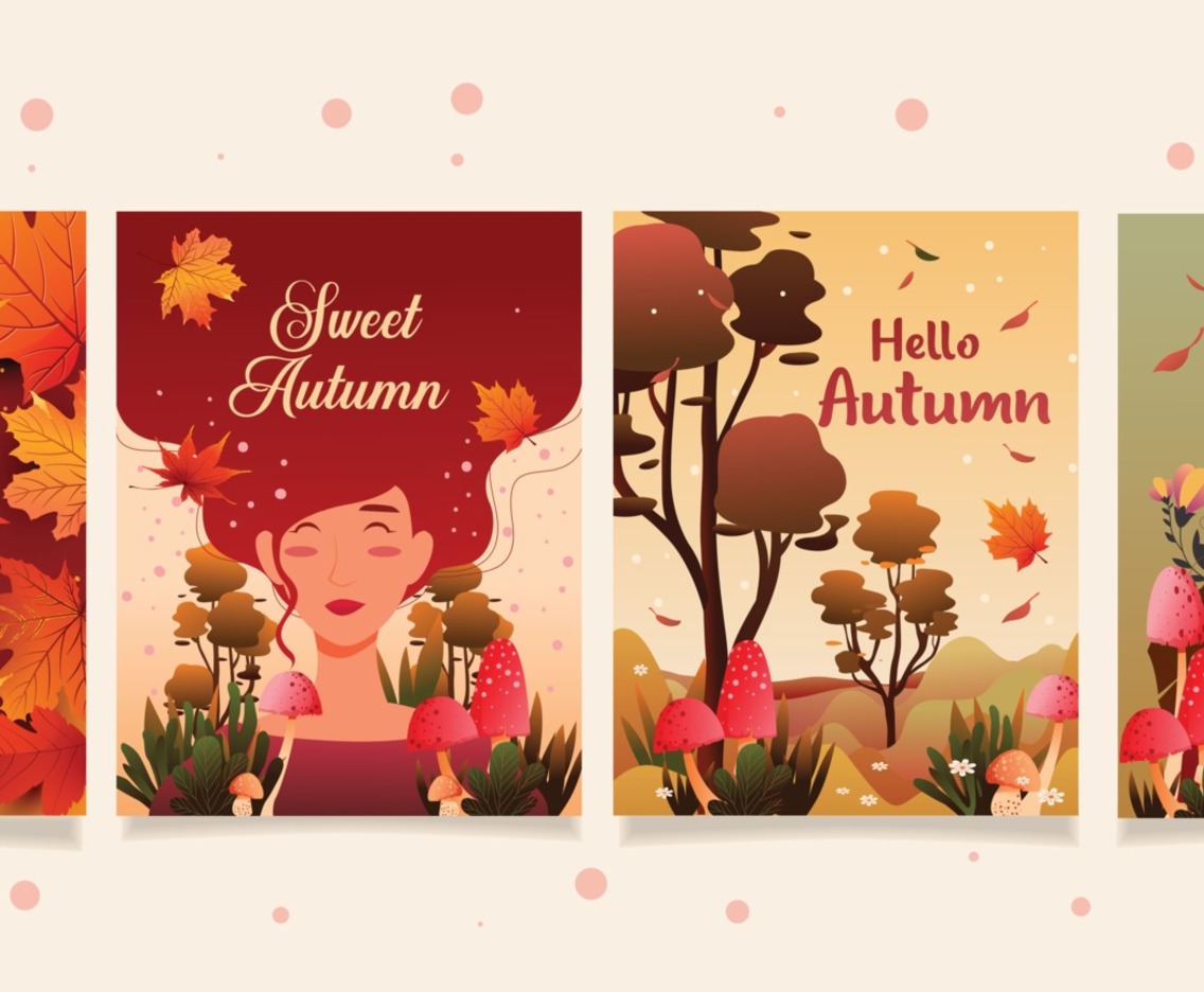 Welcome Autumn Card Concept