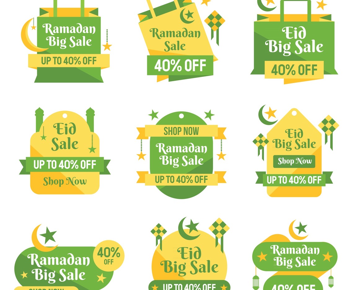 Ramadan Discount Sale Label Pack