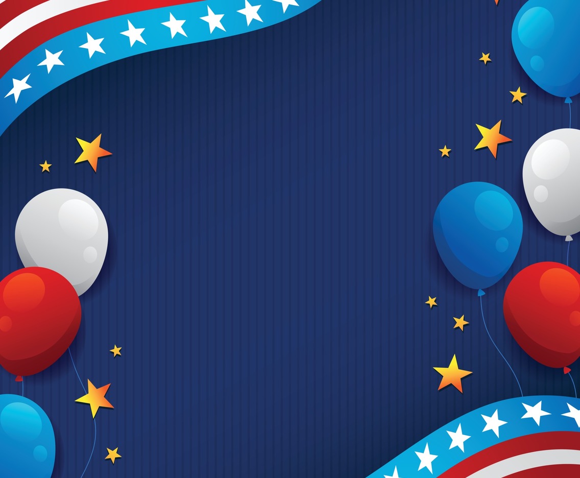 USA Flag and Balloon Background
