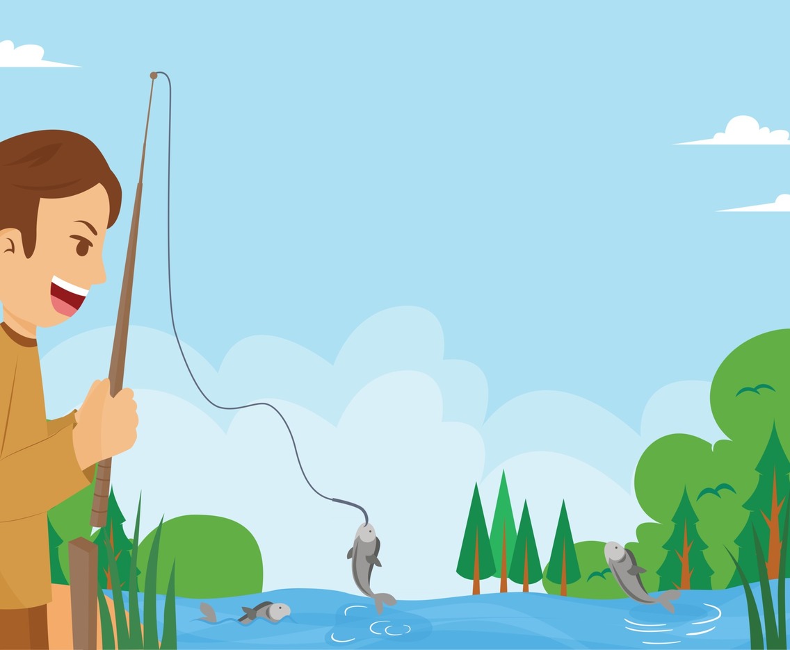 A Man Fishing in the River
