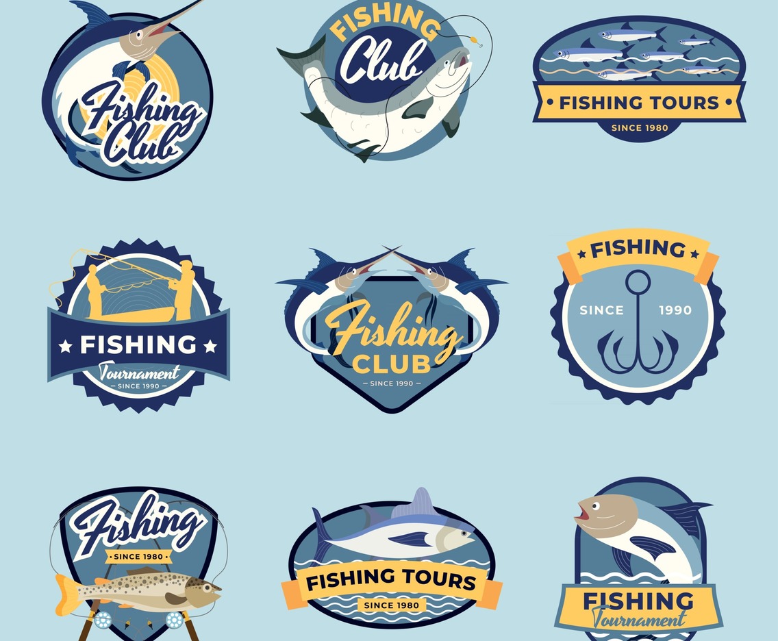 Fishing Badges Set