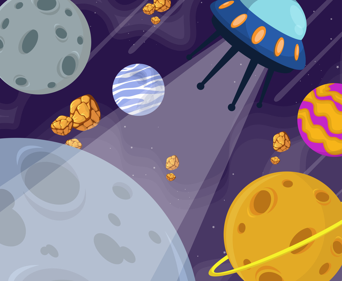 UFO Fly Over the Galaxy