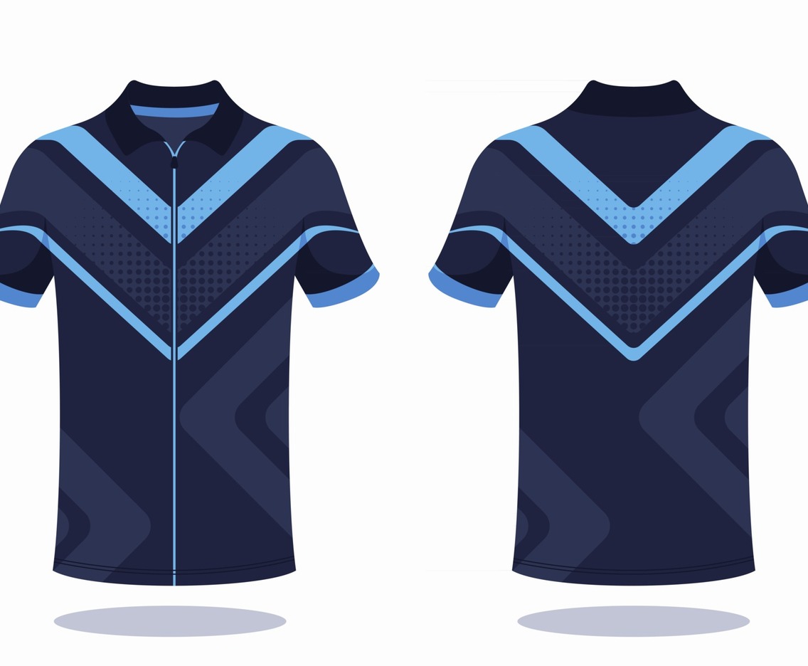 Strip Blue Bike Jersey Template