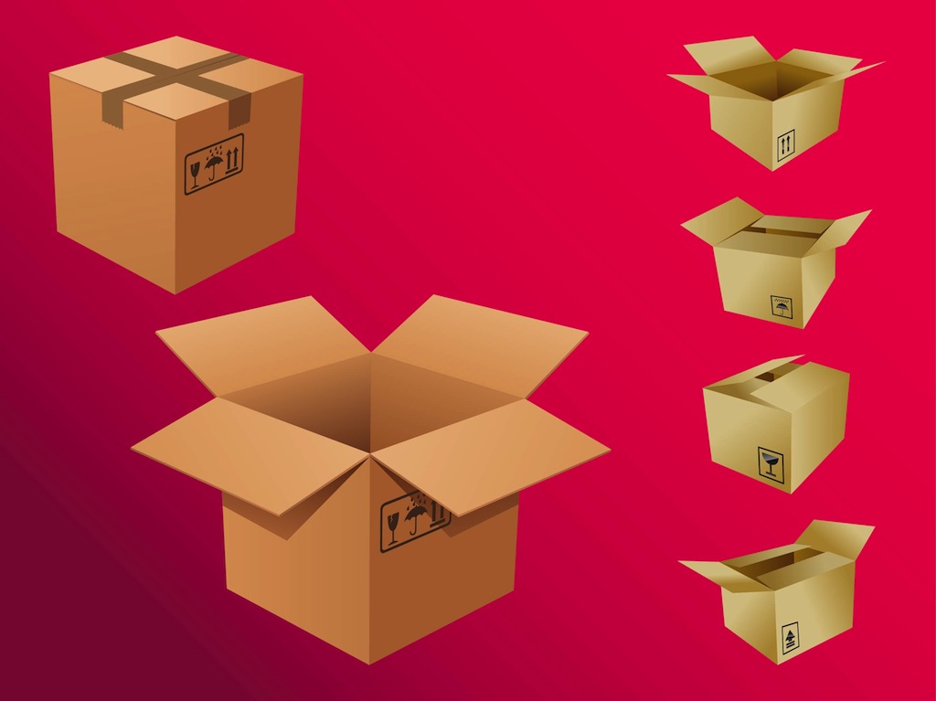 Cardboard Boxes Vectors