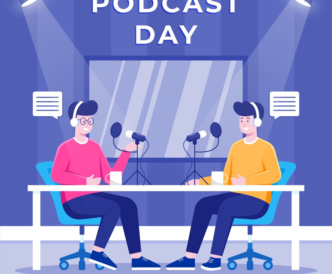 People Recording Audio Podcast