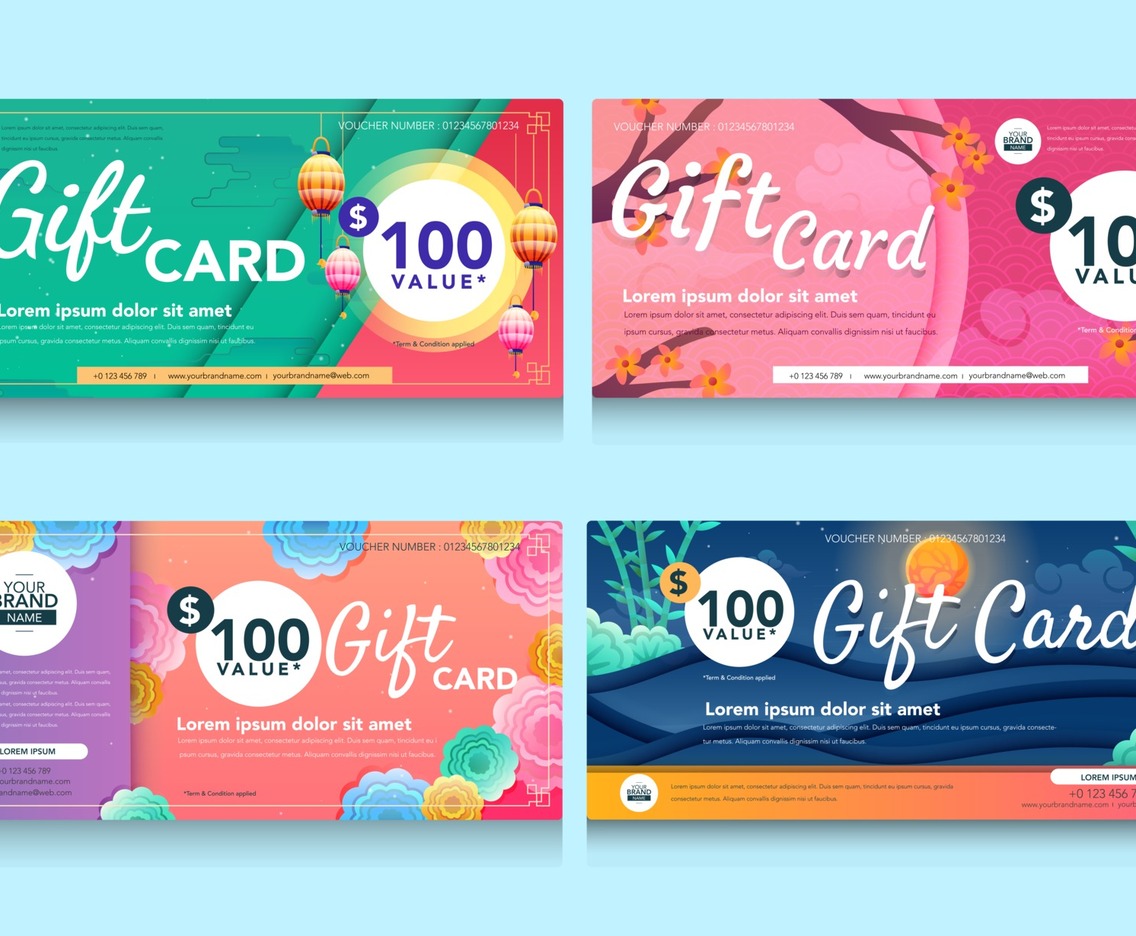 Colorful Mid Autumn Festival Gift Card