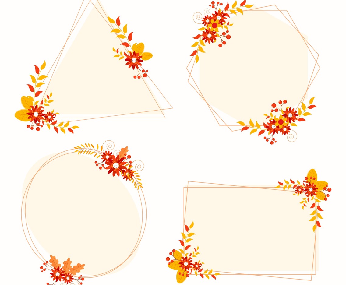 Floral Autumn Labels