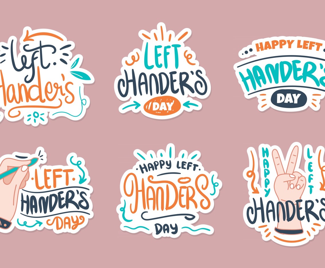 Happy Left Handers Sticker Set