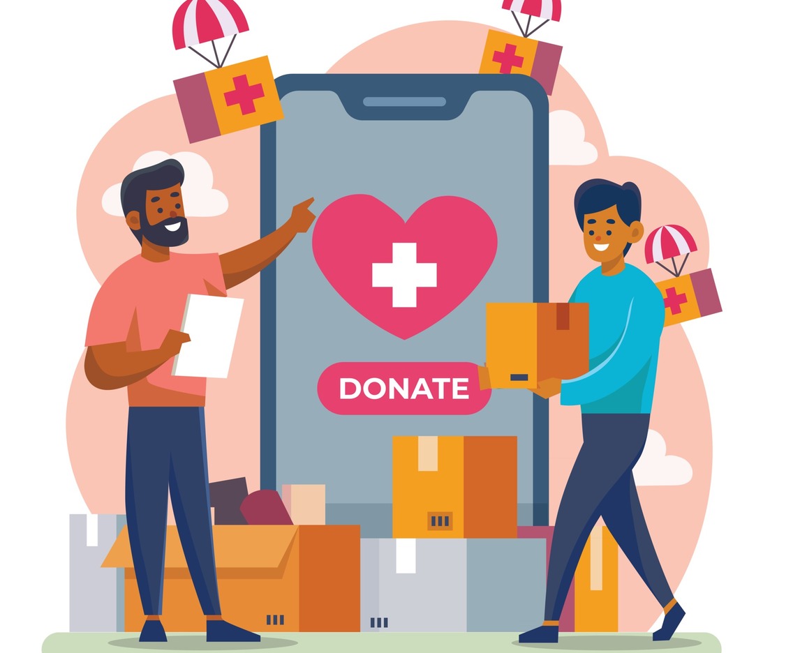 Volunteers Manage Donation Boxes