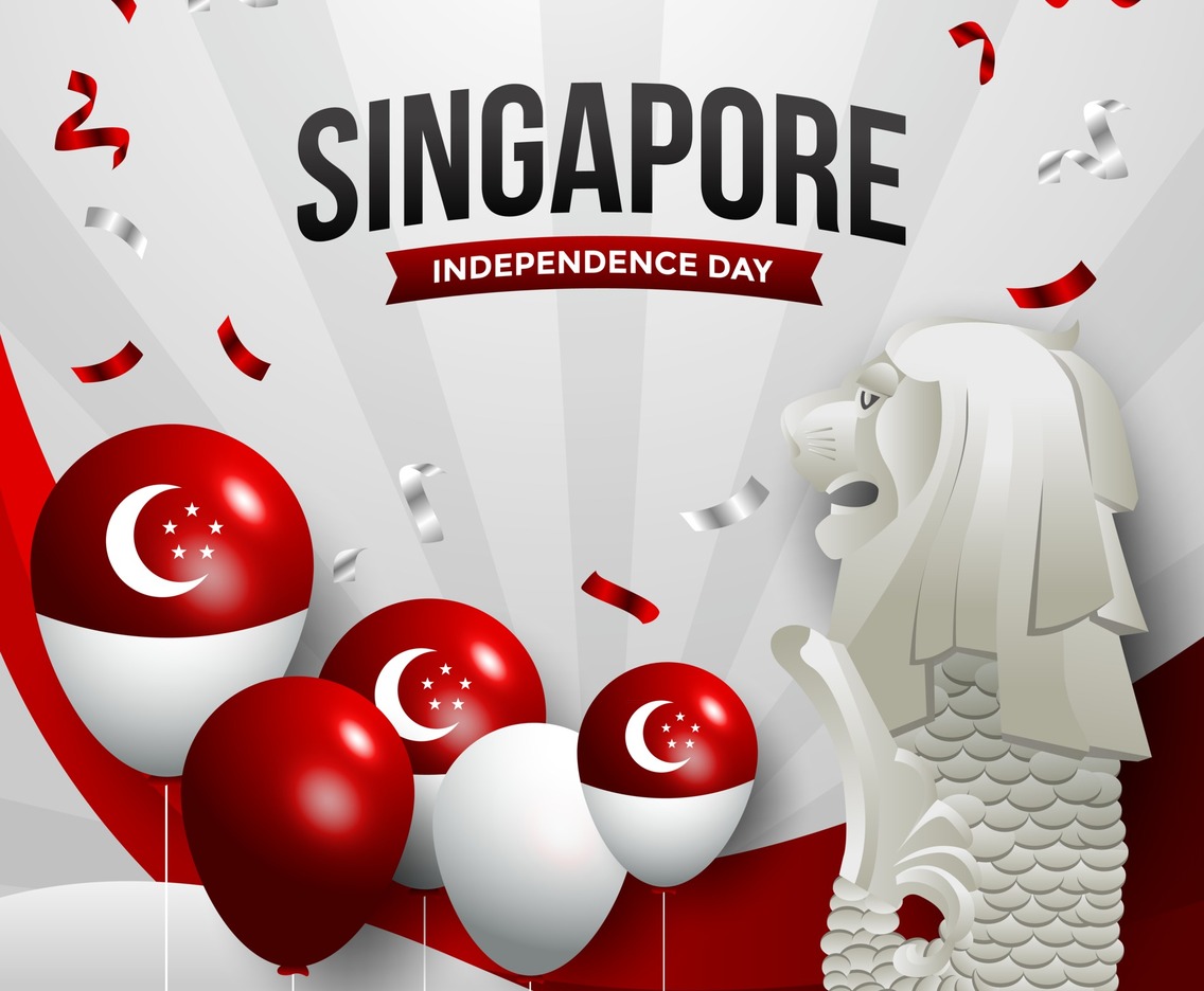 Singapore Independence Day Concept