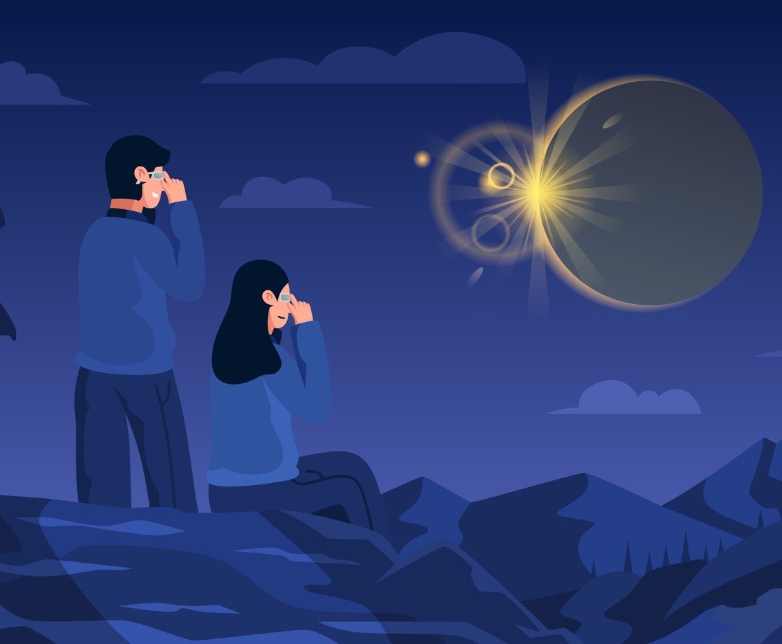 Couple See Solar Eclipse View