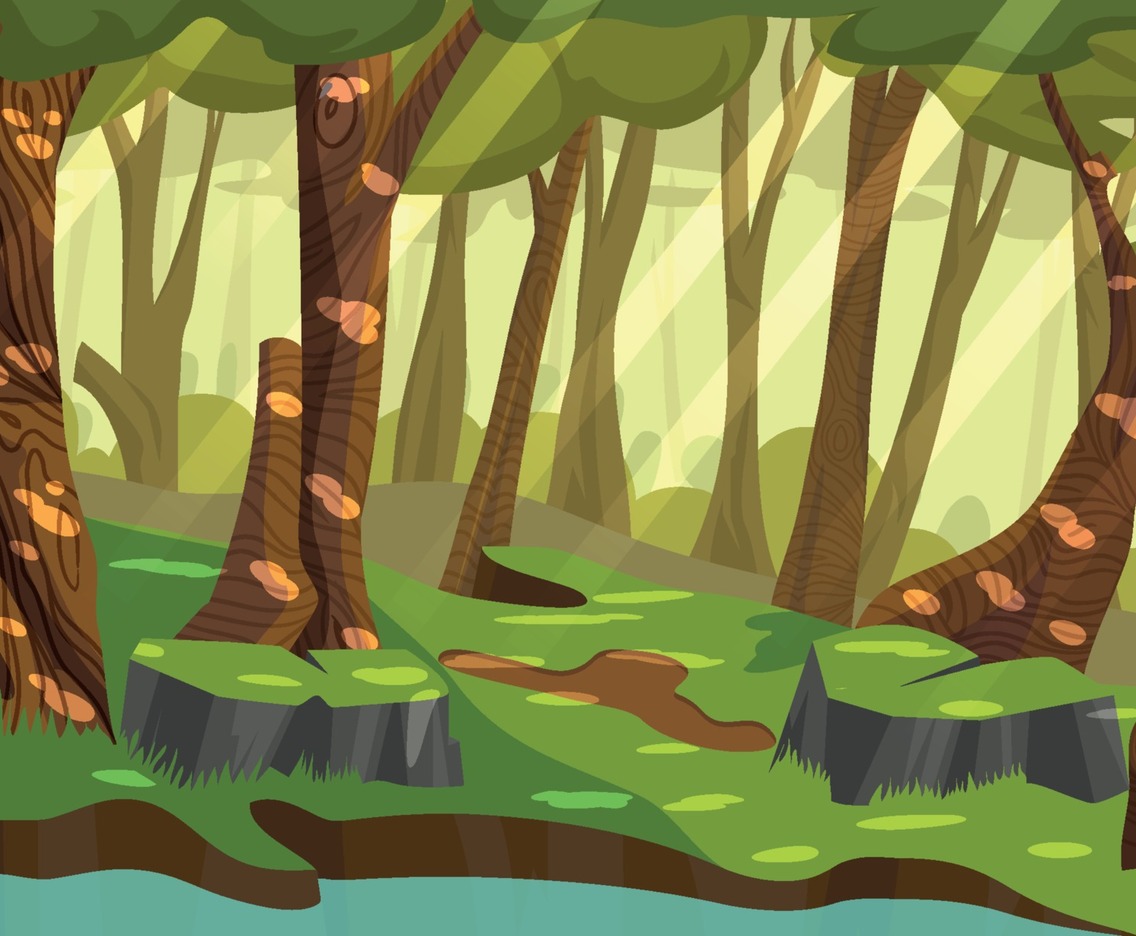 Tropical Forest Scenery Background
