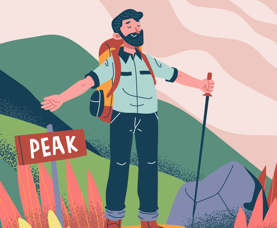Man at Mountain Peak