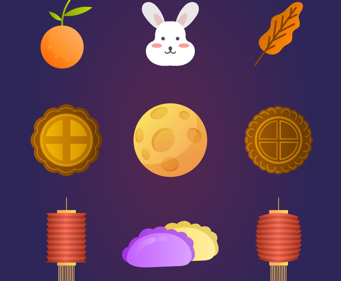 Mid Autumn Chuseok Festivity Element Collection