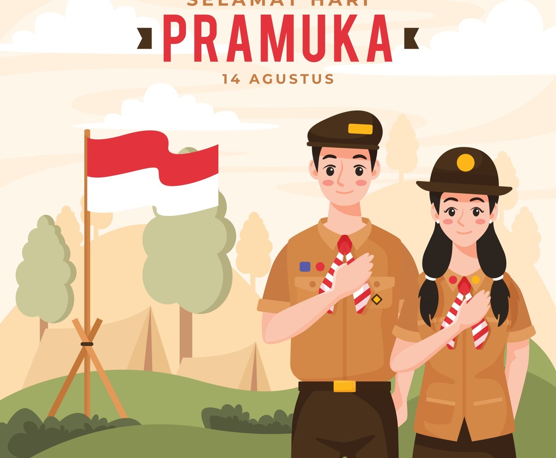 Cheerful Pramuka Day Concept