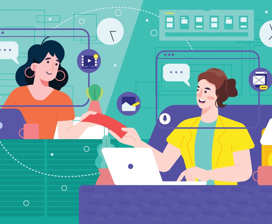 Exchanging Document and Discuss Work via Video Call