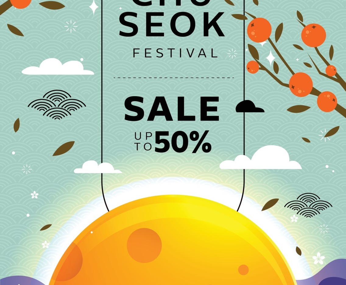 Chuseok Modern Sale Poster