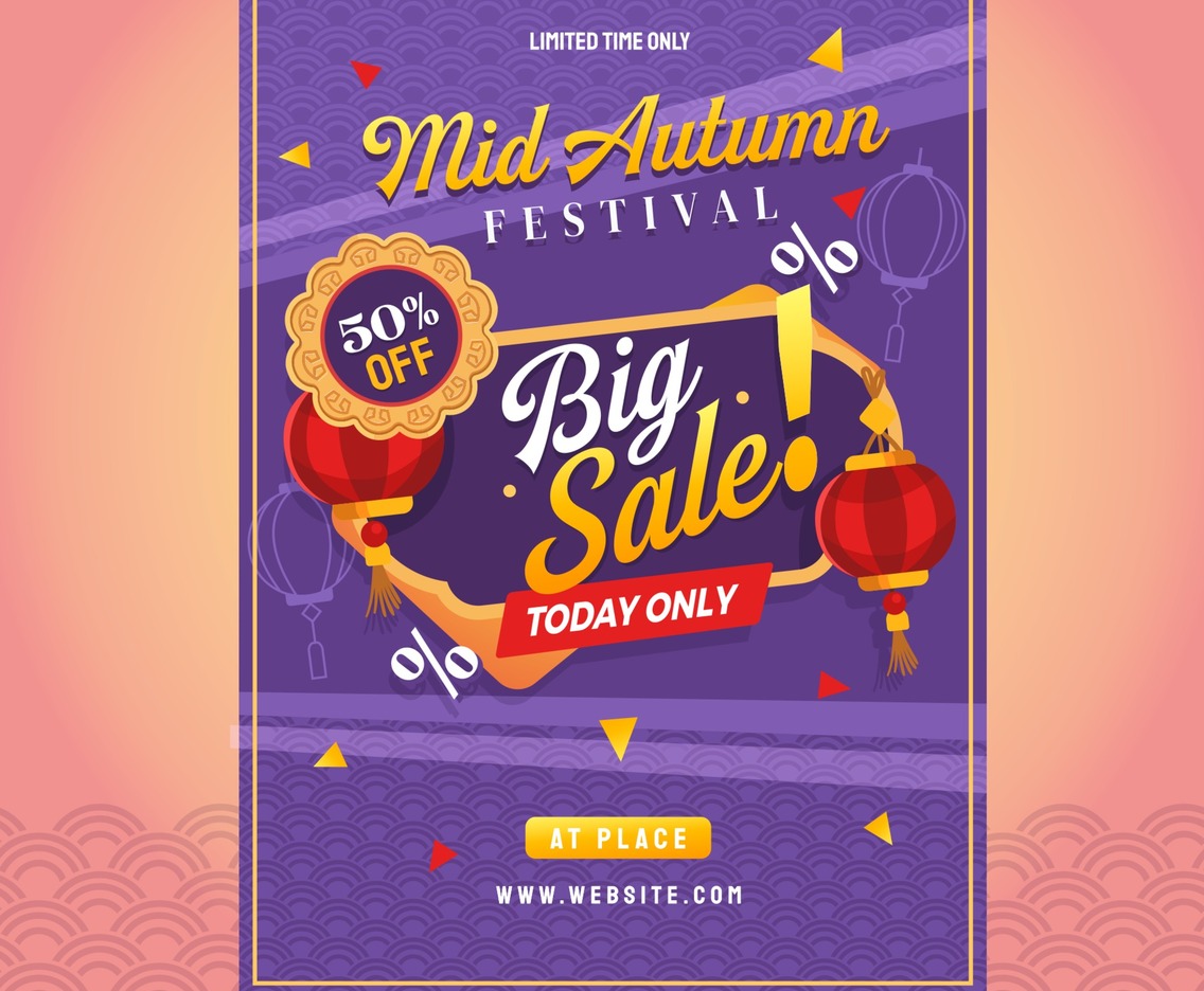 Fantastic Mid Autumn Festival Big Sale Poster