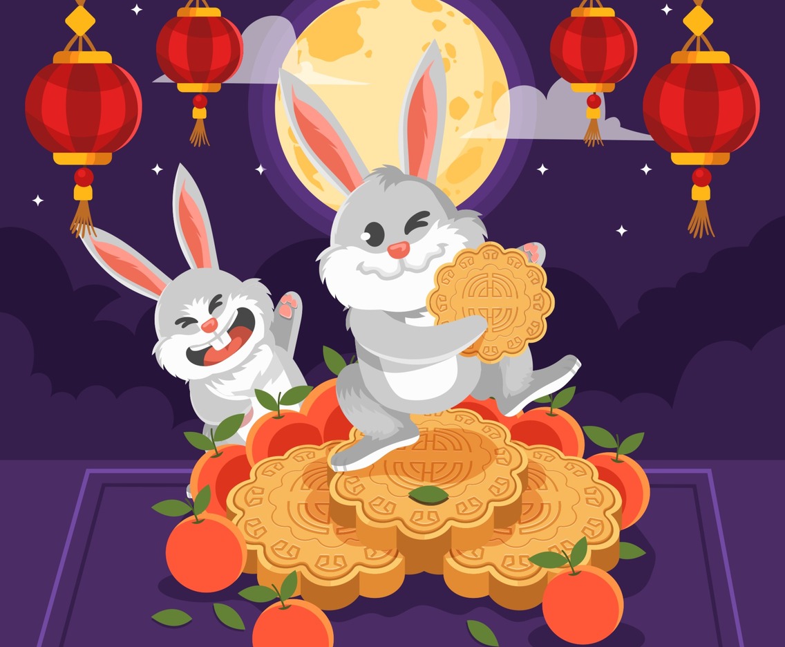 Enjoying Tasty Mooncake in Midautumn Festival